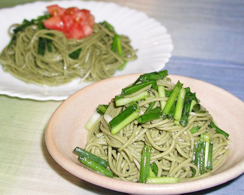 茶そばのパスタ